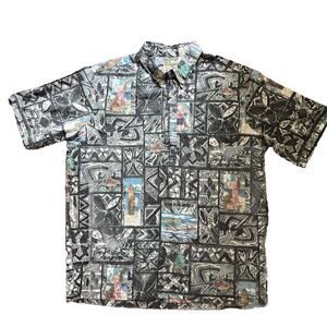 Reyn Spooner Mele Kalikimaka Christmas Hawaiian Shirt XL Reverse Print 2007 Men